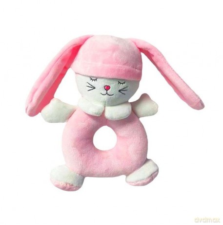 Grzechotka Króliczek śpiący 18 cm