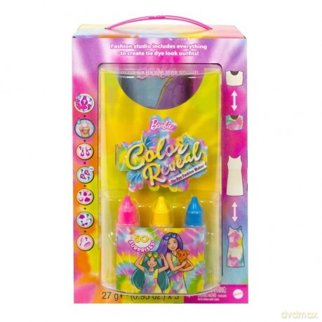 Lalka Barbie Color Reveal Neon Tie-Dye Duży zestaw