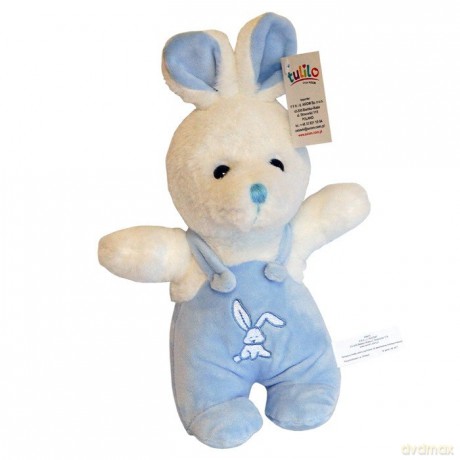 Maskotka Króliczek Dawidek 20 cm niebieski