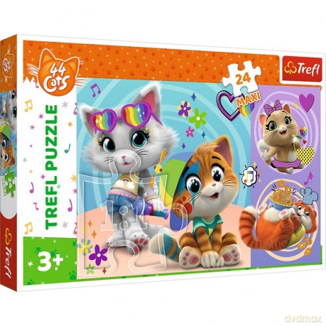 TREFL 24 Maxi elementy 44 Koty Wesołe kotki [PUZZLE]