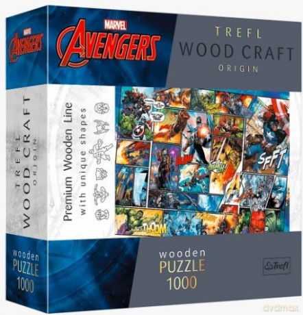 TREFL Puzzle drewniane Komiksowe uniwersum Marvela 1000 el. [PUZZLE]