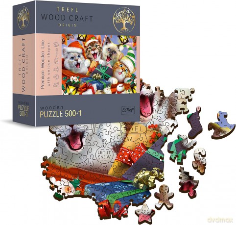 TREFL Puzzle drewniane Świąteczne kotki [PUZZLE]