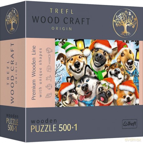 TREFL Puzzle drewniane Świąteczne pieski [PUZZLE]