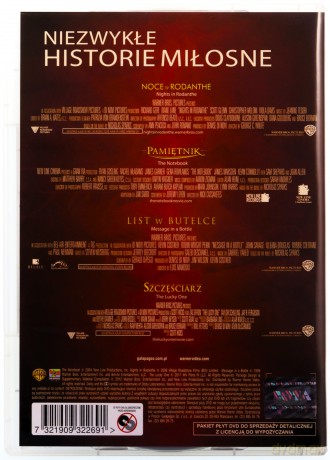 Nicolas Sparks Kolekcja: List w butelce / Noce w Rodanthe / Pamiętnik / Szczęściarz [BOX] [4DVD]