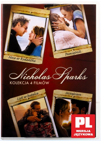 Nicolas Sparks Kolekcja: List w butelce / Noce w Rodanthe / Pamiętnik / Szczęściarz [BOX] [4DVD]