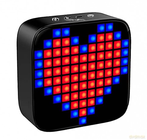 LEXIBOOK BTL61 iParty FLASHBOOM Show Bluetooth Speaker, Sound, Amazing Pixel animations, TWS Function, Built-in Microphone, Black