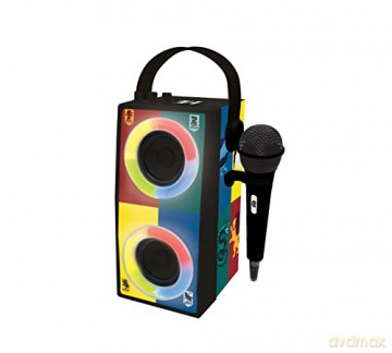 LEXIBOOK BTP180HPZ Harry Potter-Portable Bluetooth Speaker with Microphone, Light Effects, Karaoke, Wireless, USB, SD Card, Rechargeable Battery