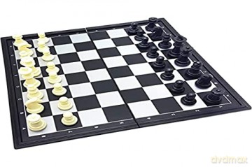 LEXIBOOK CGM320 Chessman Classic, Magnetic and Foldable Chess, 32 Pieces, Family Board Game, Black/Grey