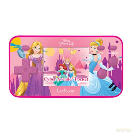 LEXIBOOK Disney's Princesses Arcade Pocket Portable Console, 150 Games, LCD, Battery Operated, Pink, JL1895DP