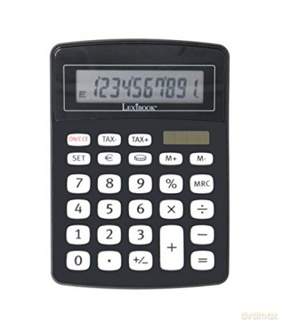 LEXIBOOK EL226 10 Figure Office Calculator with Euro Converter - Black