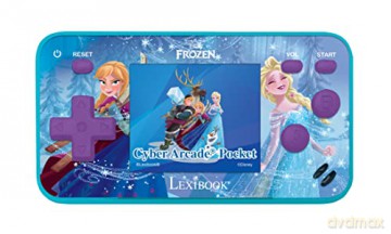 LEXIBOOK Frozen Arcade Pocket Portable Console, 150 Games, LCD, Battery Operated, Purple/Blue, JL1895FZ