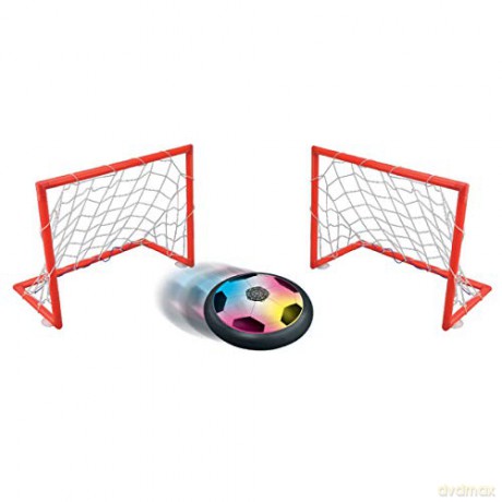 LEXIBOOK JG980 Aerofoot, Foot Disk, 2 Goals Included, Slides Easily, Light Effects, Battery-Powered