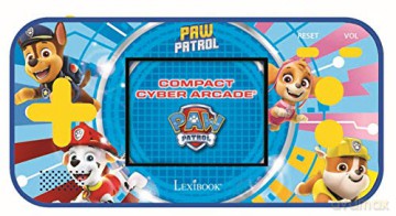 LEXIBOOK JL2367PA Paw Patrol Chase Compact Cyber Arcade Portable Console, 150 Games, LCD, Battery Operated, Red/Blue