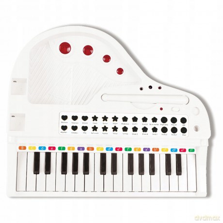 LEXIBOOK K731 First Piano for Children, Lighting Keys, Learning Mode, 29 x 31 cm, Tempo and Volume Adjustment, 3+, White