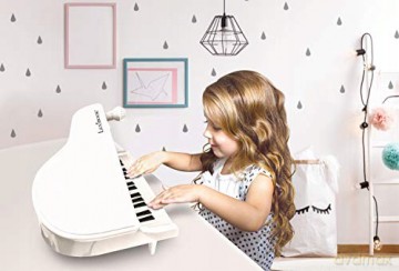 LEXIBOOK K731 First Piano for Children, Lighting Keys, Learning Mode, 29 x 31 cm, Tempo and Volume Adjustment, 3+, White
