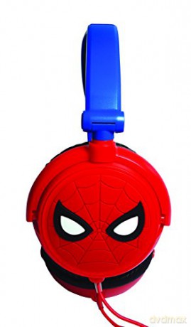 LEXIBOOK Marvel Spider-Man Peter Parker Stereo Headphone, kids safe, foldable and adjustable, red/blue, HP010SP