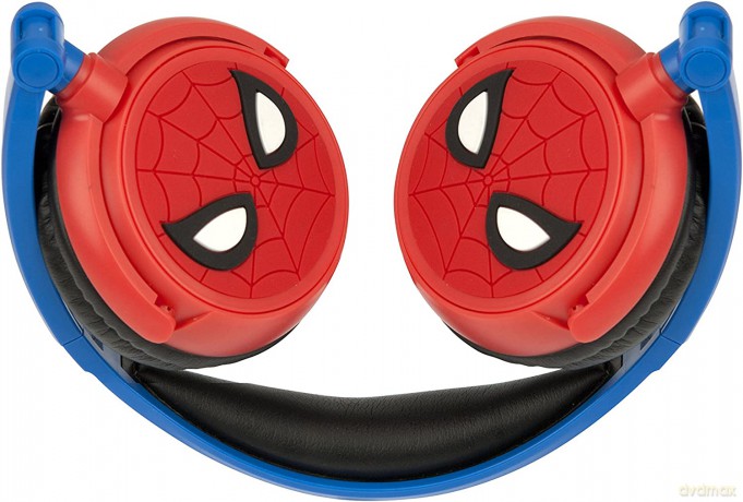 LEXIBOOK Marvel Spider-Man Peter Parker Stereo Headphone, kids safe, foldable and adjustable, red/blue, HP010SP