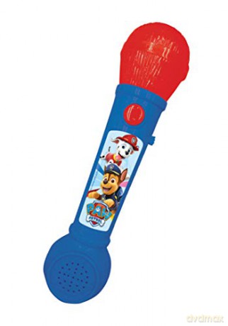 LEXIBOOK MIC80PA Paw Patrol Microphone for Children, Musical Toy Game, Built-in Speaker, Light Effects, Demo melodies Included, Blue/red