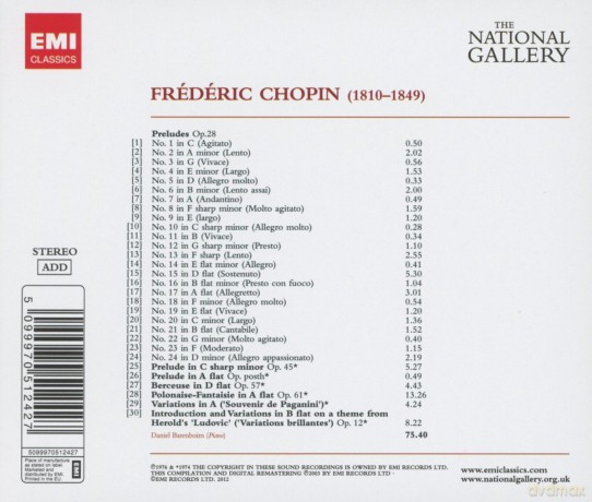 Barenboim/English Chamber Orchestra: The Preludes Etc. [CD]
