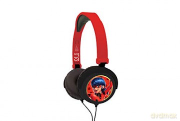 LEXIBOOK Miraculous Ladybug Stereo Headphone,Safe Volume, Foldable and Adjustable, red, HP015MI
