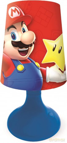 LEXIBOOK MLT10NI Cordless Mini Bedside Lamp and Nightlight Nintendo-Blue