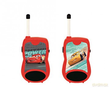 LEXIBOOK Movie Disney Cars Lighting McQueen Walkie-talkies, Communication Game for Children, Belt Clip for Transport, Battery, Red Black, TW12DC