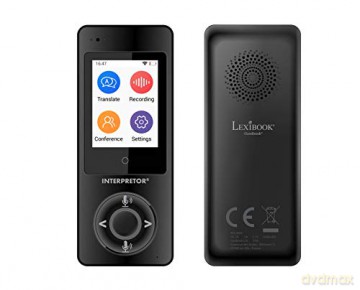 LEXIBOOK NTL2000 Interpretor, Instant Talking, 75 Languages, Accurate translations of Professional Quality, Touch-Screen, Group Chat Function, Headphones Jack, Bluetooth, WiFi, Black