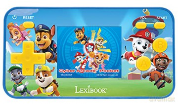 LEXIBOOK Paw Patrol Chase Cyber Arcade Pocket Portable Console, 150 Games, LCD, Battery Operated, Red/Blue, JL1895PA