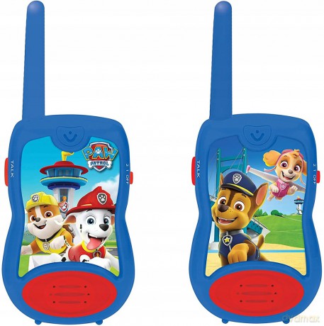 LEXIBOOK Paw Patrol Chase Walkie-talkies, communication game for children, Belt clip for transport, Battery, Blue/Red, TW12PA