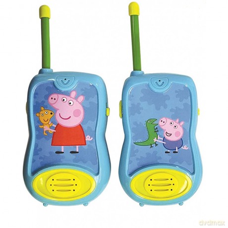 LEXIBOOK Peppa Pig Walkie-talkie, Clip da cintura, 2 canali, Batteria, Blu, TW12PP