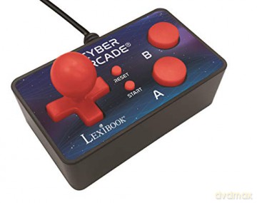 LEXIBOOK piece TV Console Cyber Arcade, 200 Games, Plug N' Play Controller, Sport, Action, Joystick, Black/Blue