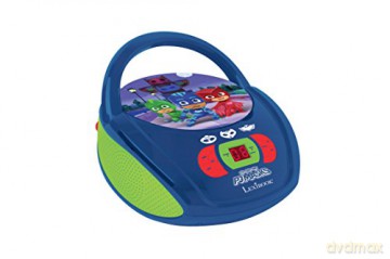 LEXIBOOK PJMasks CD Player, aux-in Jack, AC or Battery-Operated, Blue/Green, RCD108PJM, Norme