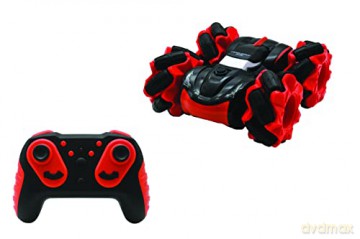 LEXIBOOK RC58, Crosslander slide, remote control car, up to 12km/h, 4 wheel drive, reversible, crazy 360° stunts, light effects, rechargeable