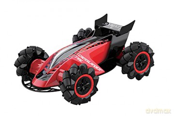 LEXIBOOK RC60 Crosslander Firer Luminous Stunt car with Rear Fog Stream, Remote, Motion Control Bracelet, Rechargeable, Electronic Action Game, red/Black