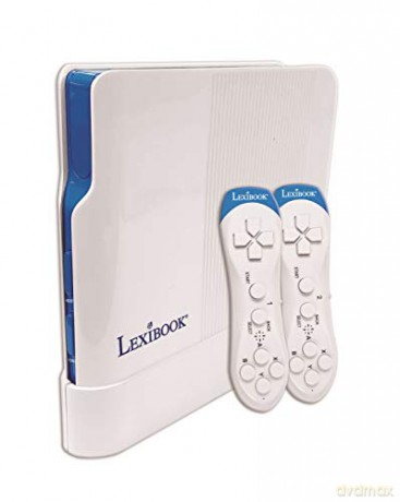 LEXIBOOK TV Console, 200 Games, 32-bit, USB-C Adapter, White/Blue, JG7430