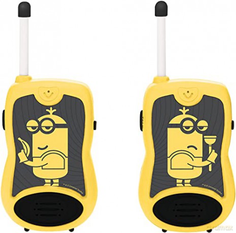 LEXIBOOK TW12DES Minions Despicable Me Walkie-talkies, Communication Game for Children, Belt Clip for Transport, Battery