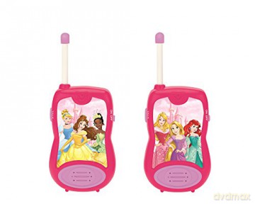 LEXIBOOK TW12DP Disney Princesses Cinderella Rapunzel Walkie-talkies, Communication Game Toy Children Girl, Belt Clip, Battery, Pink