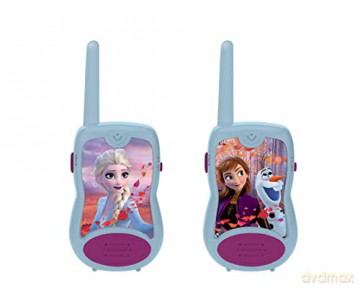 LEXIBOOK TW12FZ Disney Frozen 2 Elsa Anna Walkie-talkies, Communication Game for Children, Belt Clip for Transport, Battery, Blue