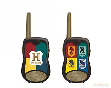 LEXIBOOK TW12HP Warner Harry Potter Walkie-talkies, Communication Game, Belt Clip for Transport, Battery, Black/Gold