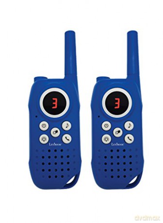 LEXIBOOK TW42_01 5km / 3 Miles Walkie-talkies, Digital Sound, Indoor and Outdoor Communication Game, Belt Clip, Black