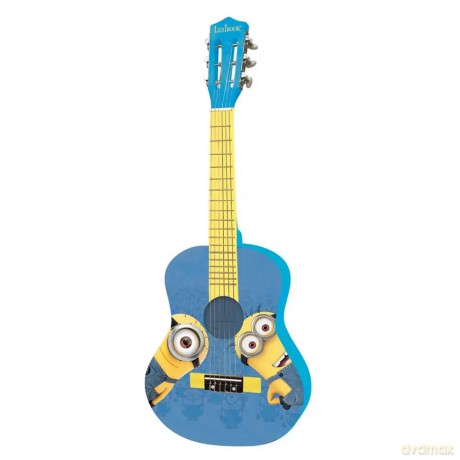 LEXIBOOK Universal Cattivissimo me Minions Chitarra Acustica in legno, Guida all'apprendimento inclusa, Blu/Giallo, K2000DES