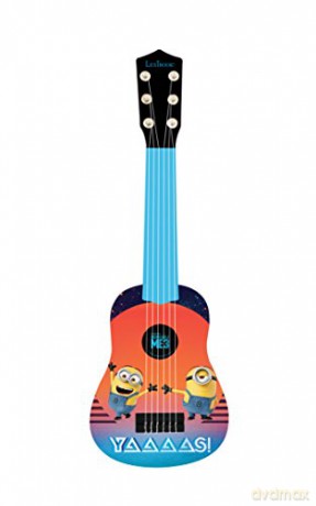 LEXIBOOK Universal Despicable Me Minions My First Guitar, 6 nylon cords, 53 cm, learning guide included, Blue/Orange, K200DES