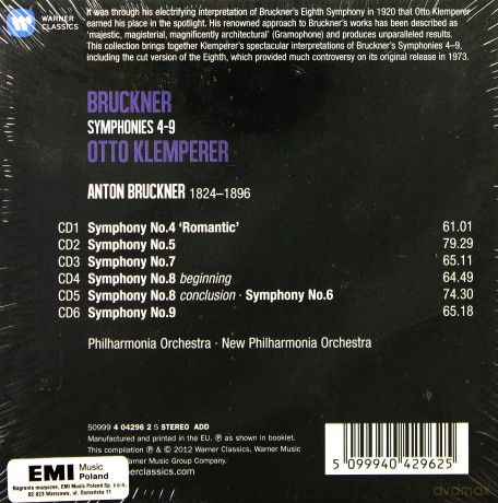 Otto Klemperer: Symphonies 4-9 (Limited) [6CD]