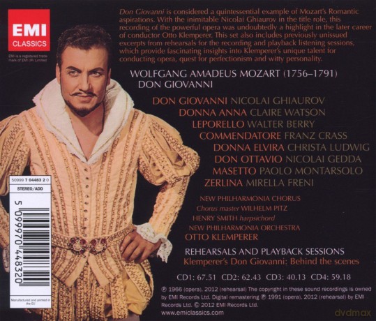 Klemperer/Schwarzkopf/Philh: Don Giovanni [4CD]