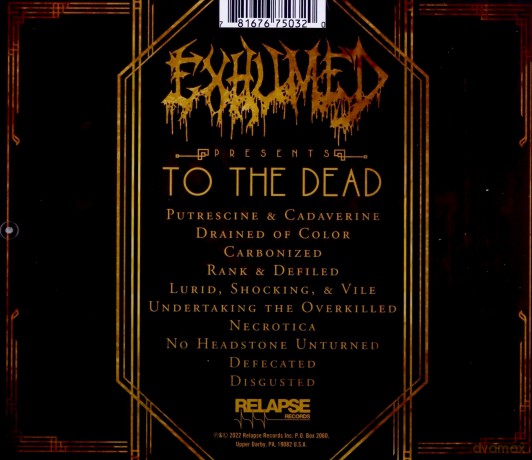 Exhumed: To The Dead [CD]