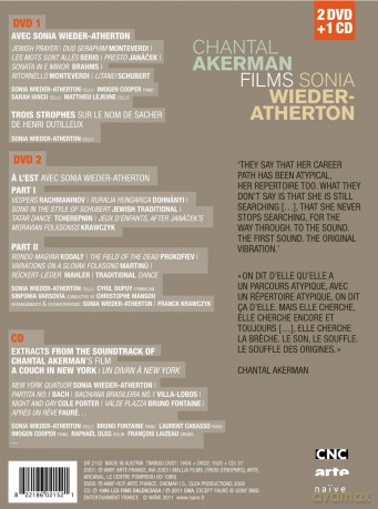 Chantal Akerman: Sonia Wieder-Atherton [2DVD]+[CD]