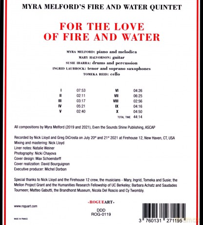 Myra Melford's Fire and Water Quintet: For the Love of Fire and Water [CD]