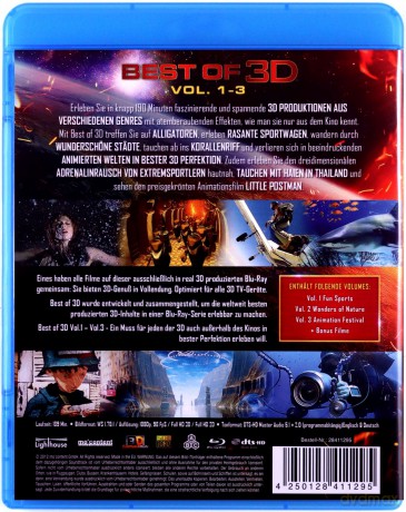 Best of 3D - Das Original - Vol. 1-3 [Blu-Ray 3D]+[Blu-Ray]