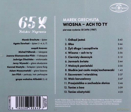Marek Grechuta: Wiosna - Ach To Ty (Black) [CD]