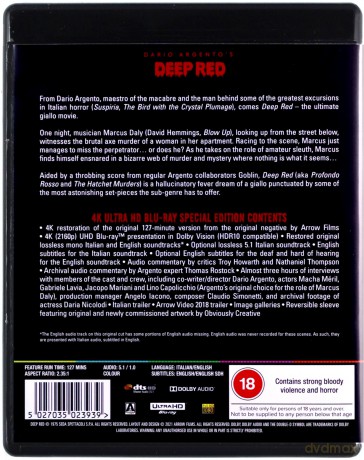 Deep Red (Głęboka czerwień) [Blu-Ray 4K]